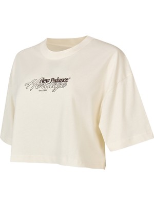New Balance WNT3513 Bej Kadın Tişört
