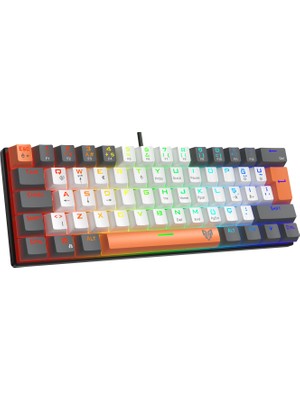 Blueforce Striker Rgb Mekanik Gaming Oyuncu Klavyesi Red Switch Q Tr Mix Renk