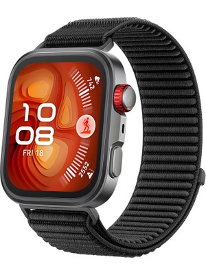 Huawei Watch Fit 4 / Fit 4 Pro / Fit 3 Uyumlu Ince Hasır Örgü Cırtlı Kumaş Kordon Kayış