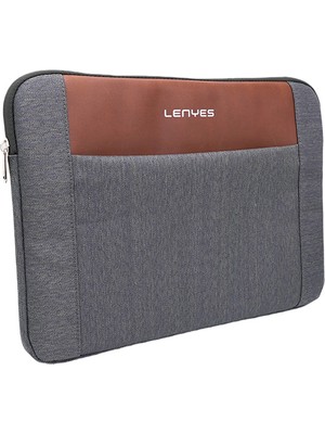 Lenyes LB542 Rambler Serisi  Polyester Kumaş 13-14 Inç Laptop Çantası Gri Notebook Çantası