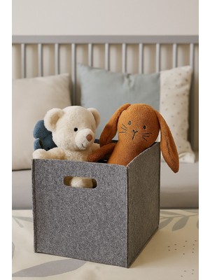 Renkli Çok Amaçlı Keçe Organizer Sepet, Çocuk Odası Için Şık ve Kullanışlı Depolama