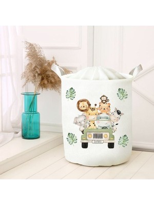 Dijital Baskılı Çok Amaçlı Sepet Tekli Set, Renkli ve Şık Tasarım