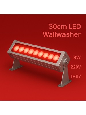 30CM 9W Kırmızı Wallwasher LED Duvar Boyama, Minare, Bina Cephe, Organizasyon, Ağaç, Iç-Dış Kullanm