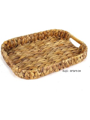 Oval Hasır Sunum Tepsisi, Zarif ve Şık Ev Dekorasyonu Aksesuarı