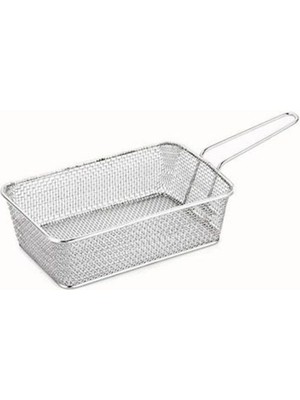 Paslanmaz Dikdörtgen Fritöz Sepeti 12X20X8 Cm, Çok Renkli, Dayanıklı ve Pratik Kullanım
