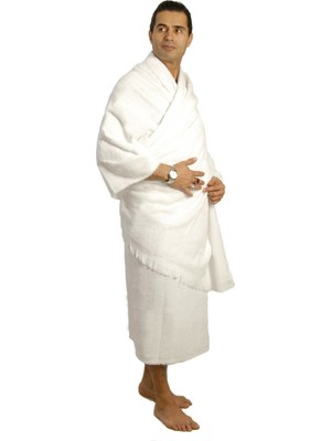 1250GR %100 Pamuk Erkek Ihram Hac ve Umre Için Beyaz