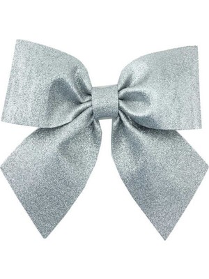 Büyük Boy Eva Simli Fiyonk, 25X25 Cm, Şık ve Parlak Gümüş Renkli Dekoratif Çiçek