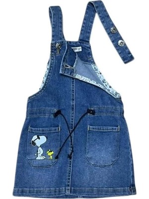 Snoopy Baskılı Kot Jile Mavi