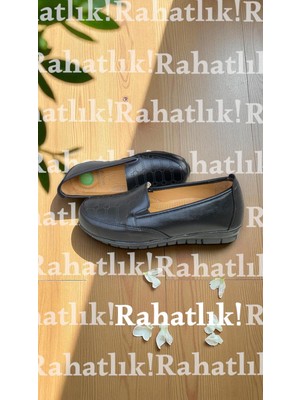 The Hope Shoes Kadın Topuk Dikenine Özel Ortopedik Düz Deri Taban Anne Ayakkabısı