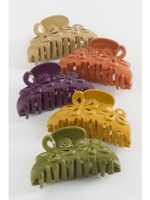 Çiçek Renkli Mandal Toka 8 cm