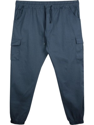 Kargo Cepli Büyük Beden Likralı Jogger Pantolon