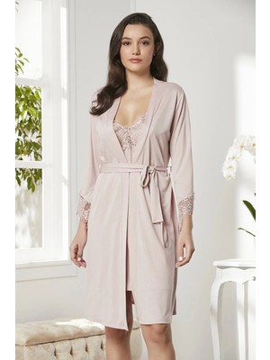  Pierre Cardin P5040 Bayan Penye Gecelik Sabahlık