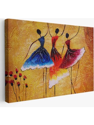 Yağlıboya Görünüm Ispanyol Dansı Dekoratif Kanvas Tablo, Duvar Dekoru 3488