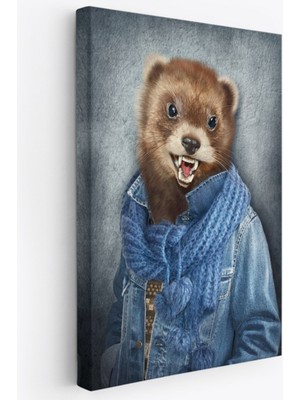 Insan Görünümlü Simsar Dekoratif Kanvas Tablo, Duvar Dekoru 4990