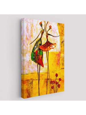 Kadınlar Dans Ediyor Dekoratif Kanvas Tablo, Duvar Dekoru 5982
