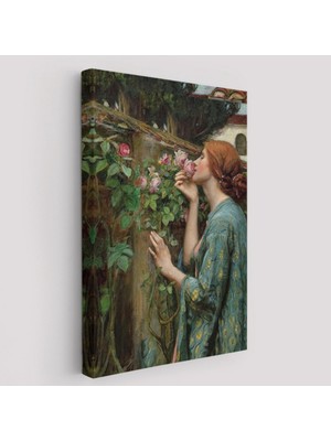 Güzel Helen ve Gül Dekoratif Kanvas Tablo, Duvar Dekoru 6138