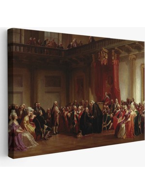 Danışma Meclisi Huzuruna Çıkan Benjamin Franklin Dekoratif Kanvas Tablo, Duvar Dekoru 6542