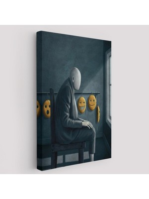 Psikolojik Trans Gerçeküstü Sanat Dekoratif Kanvas Tablo, Duvar Dekoru 5299