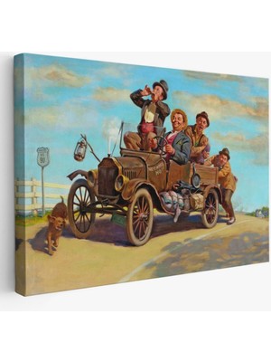 Westward Ho Brothers Iı Film Dekoratif Kanvas Tablo, Duvar Dekoru 6630