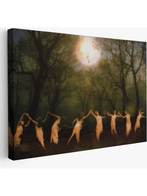Moondancers Ay Dansçıları Dekoratif Kanvas Tablo, Duvar Dekoru 6571