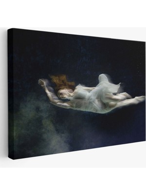 Sudaki Kadın Dekoratif Kanvas Tablo, Duvar Dekoru 6558