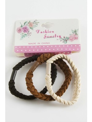 Örgülü Lastikli Toka 3 Adet