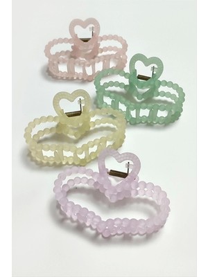 Kalp Renkli Mandal Toka 9 cm