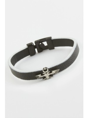 Çift Başlı Kartal Kaliteli Suni Deri Bileklik