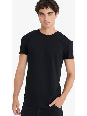 DeFacto Long Muscle Fit Bisiklet Yaka Basic Kısa Kollu Tişört N2104AZ25AU