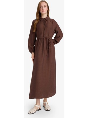 DeFacto Relax Fit Hakim Yaka Uzun Kollu Elbise F5068AX25AU