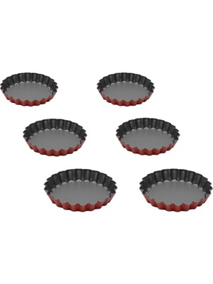 Mini 6'lı Renkli Tart Kalıbı Seti, Pratik ve Şık Mutfak Aksesuarları