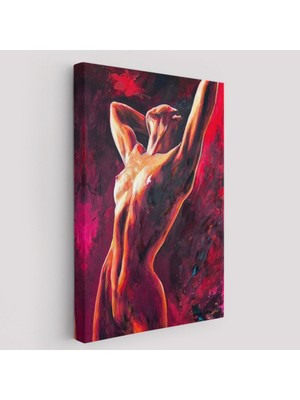 SONIKON LINE Dans Eden Cesur Kadın Dekoratif Kanvas Tablo, Duvar Dekoru 6399