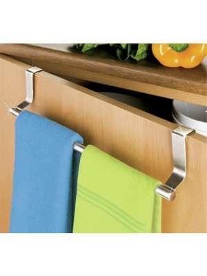 GBMOTİON Paslanmaz Çelik Ayarlanabilir Kapak Üstü Havlu Askısı Delmeden Montaj, 22- 35 Cm, Mutfak & Banyo Uyumlu