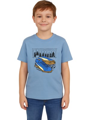 Puma Grafik  Açık Mavi Genç Tişört  (7–16 Yaş)  68993934