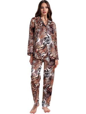 Lüks Kutulu Saten Pijama Takımı – Dantel Kollu, Uzun Kollu, Kore Ipeği Dokulu, Çeyizlik Hediye Seçeneği