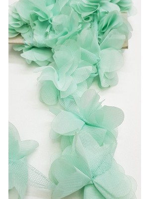 Su Yeşili Lazer Gül 36 Adet Organze Kumaş Yapay Çiçekler, Dekor ve Paketleme