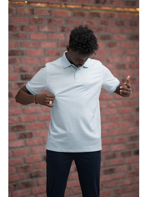Advante Regular Fit Likralı Pano Desenli Polo Yaka T-Shirt