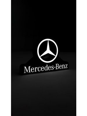 Mercedes Logolu Dekoratif Aydınlatma LED Gece Lambası