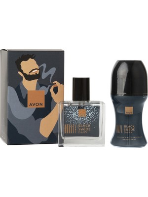 Avon Black Suede Dark Erkek Parfüm ve Rollon Hediye Seti