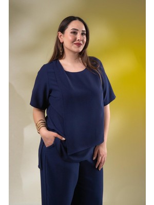 Roxxlen 1112051 Yanı Yırtmaçlı Bluz