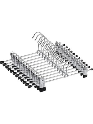 Mandallı Pantolon Askısı Etek Askısı 40 cm Metal 10 Adet
