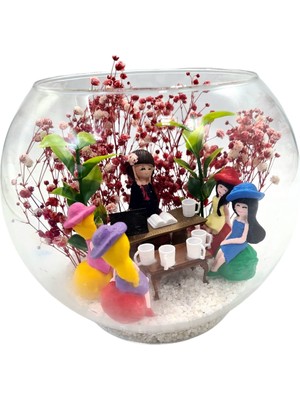 Teraryum Akvaryum Cam Fanus Yeni İş Tebriği Yeni İşinde Başarılar Arkadaşa Sevgiliye Hediye. 