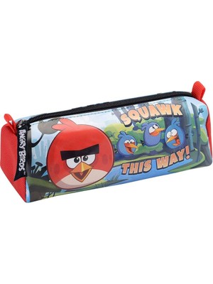 Angry Birds Lisanslı Tek Bölmeli Silindir Kalem Çantası , Kalemlik, Kalem Kutusu