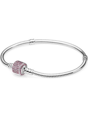 missamori Kırmızı Taşlı Klipsli Silindir Bileklik Charm Taşıyıcı