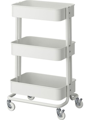 Servis Arabası, Beyaz, 35X45X77 cm