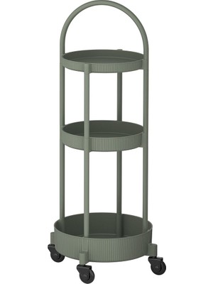 Servis Arabası, Gri-Yeşil, 36X36 cm