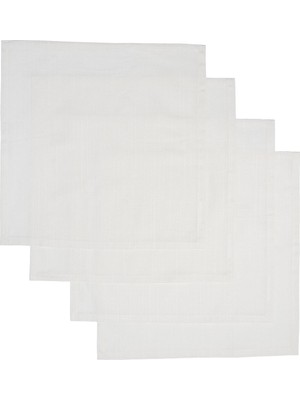 Kumaş Peçete, Beyaz, 45X45 Cm, 4 Adet