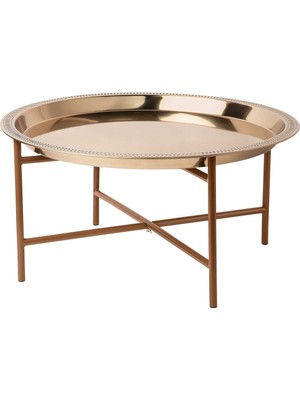 Tepsili Sehpa, Bakır Rengi, 65X33 cm