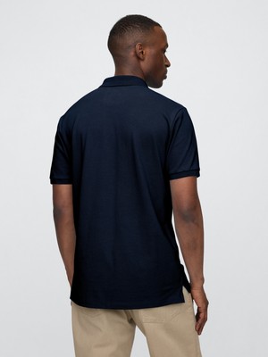 Gap Erkek Lacivert Pique Polo Yaka T-Shirt