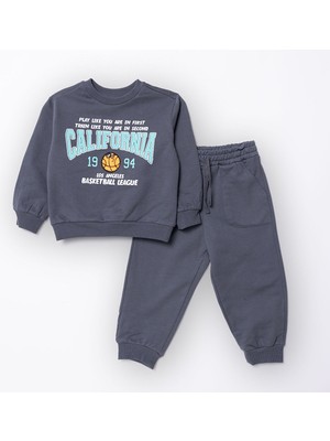 Hellobaby Erkek Bebek Eşofman Takım Bisiklet Yaka Uzun Kol